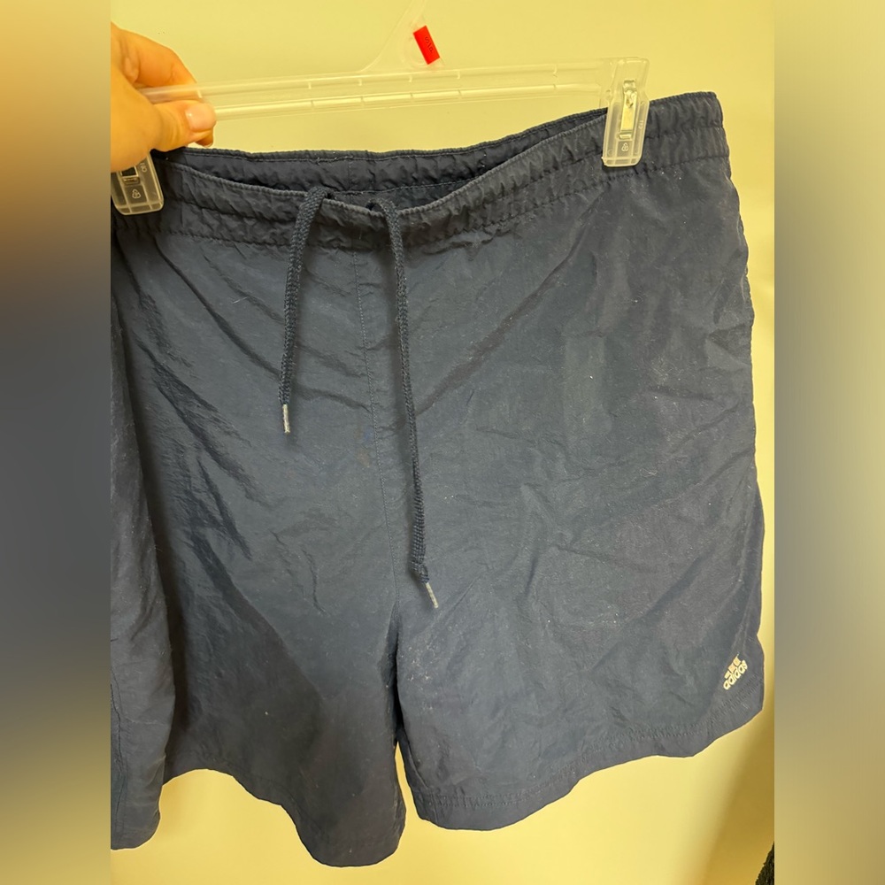 Adidas navy blue he nylon shorts